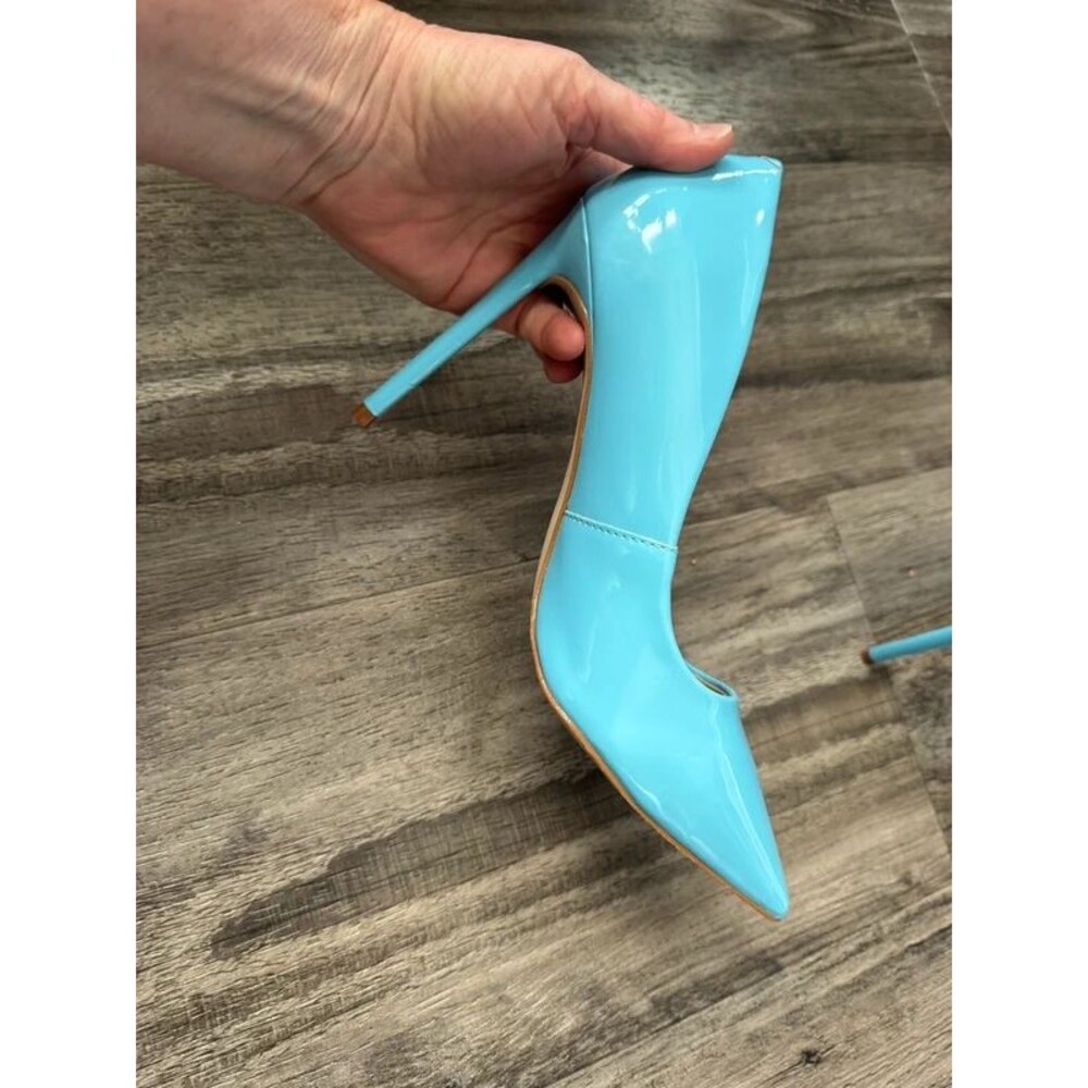 Bright blue patent leather pointed-toe pumps Steve Madden  4” stiletto - Picture 3 of 8